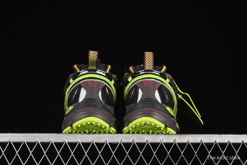 Off-White Be Right Low-Top Lifestyle Sneakers in Black Green - X.E5