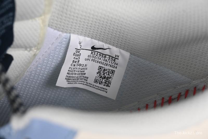 Nike Air Force 1 '07 Low Bape Collaboration Light Blue Swoosh Casual Sneakers - XS1958-554