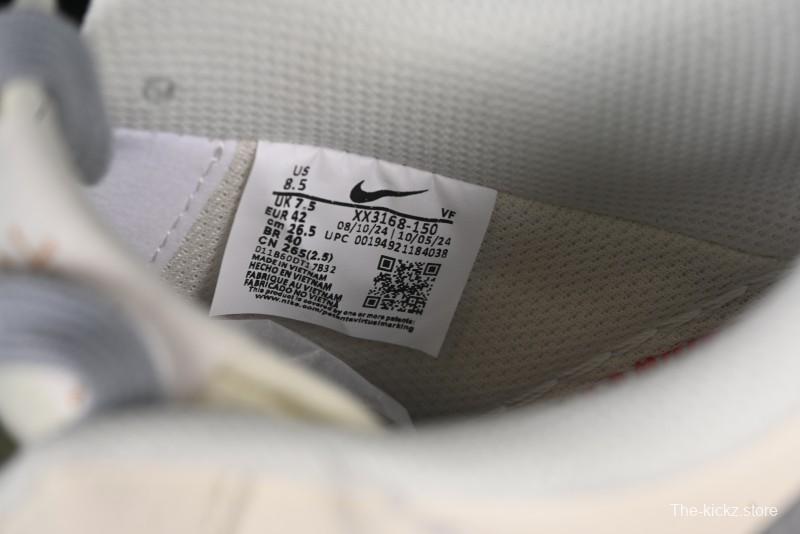 Nike Air Force 1 '07 Low Stussy Collaboration Gold Embroidery Grey Swoosh Casual Sneakers - XX3168-150