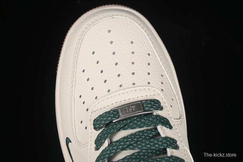 Nike Air Force 1 '07 Low Stussy Collaboration Green Swoosh Gum Sole Casual Sneakers - XX3168-138