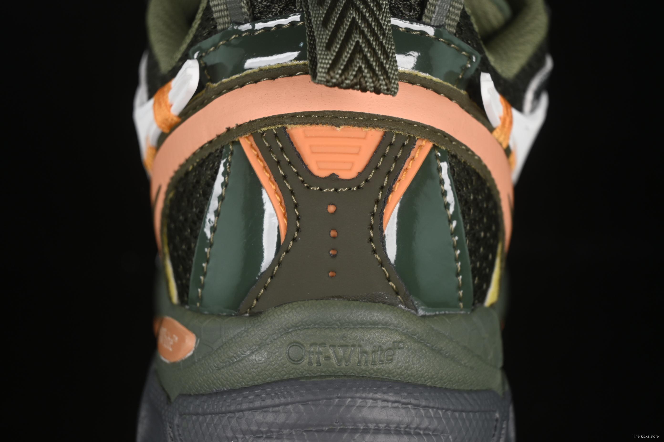 Off-White Be Right Low-Top Lifestyle Sneakers in White Green Orange - C.D4