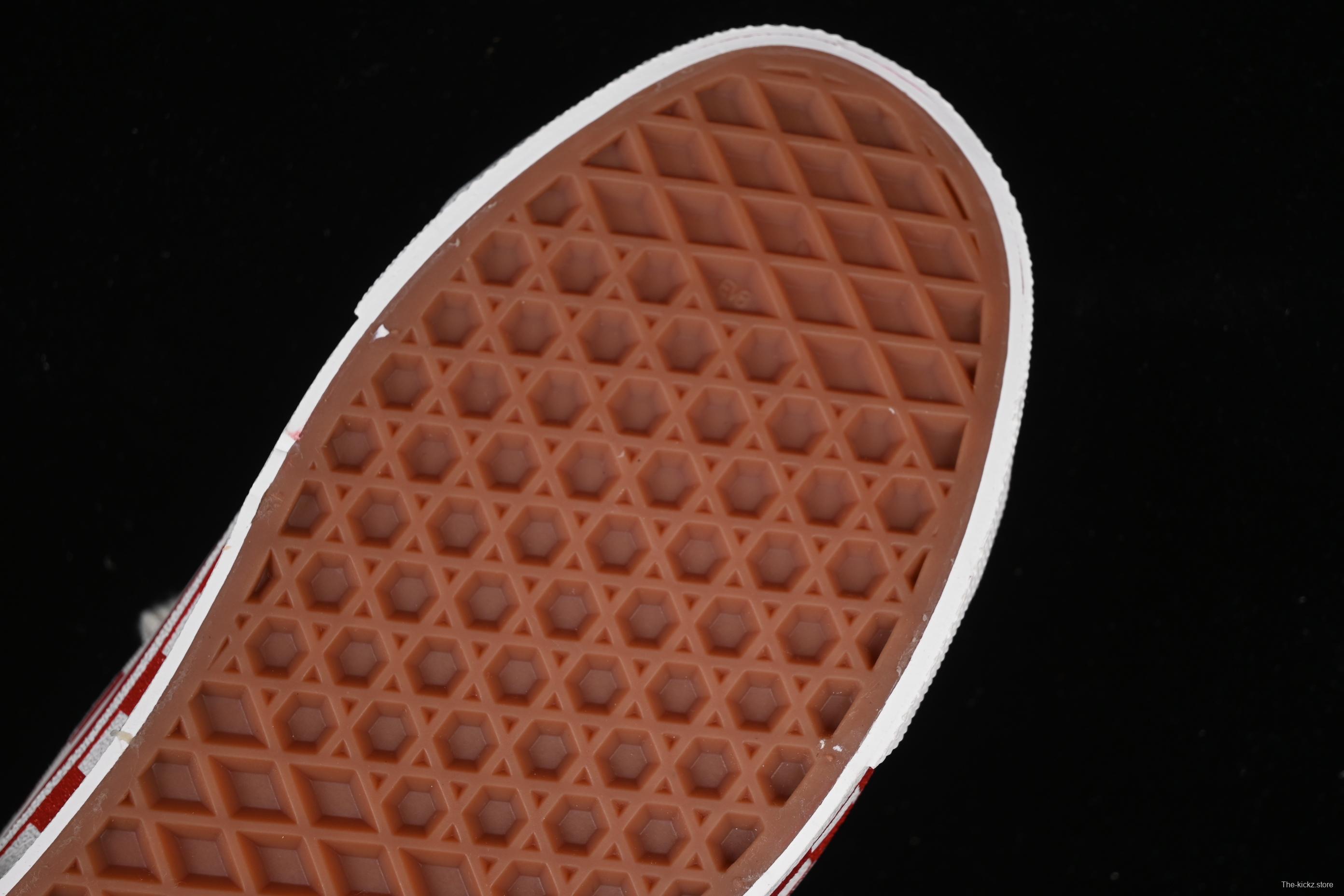 Vans Old Skool 36 LX-BMX Classic Skate Shoes in White Red Checkerboard - VN000D57ERM