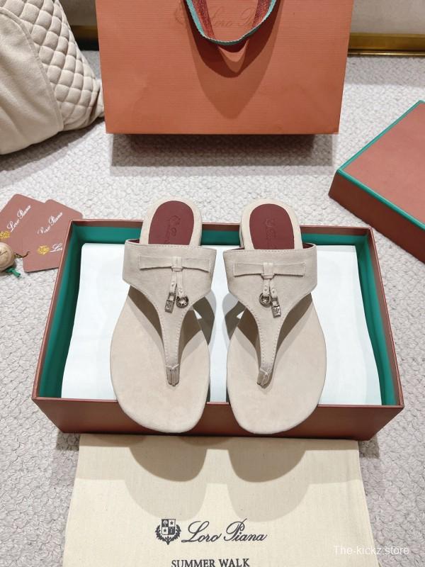 2025 Slippers Le Parmentier Beige Suede Slippers LY00250