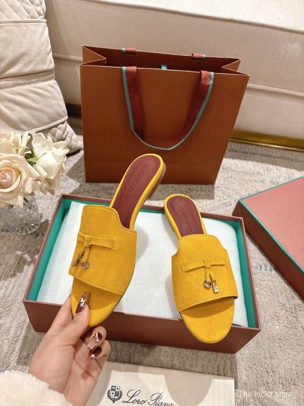 2025 Women LP Yellow Suede Slippers LY00000