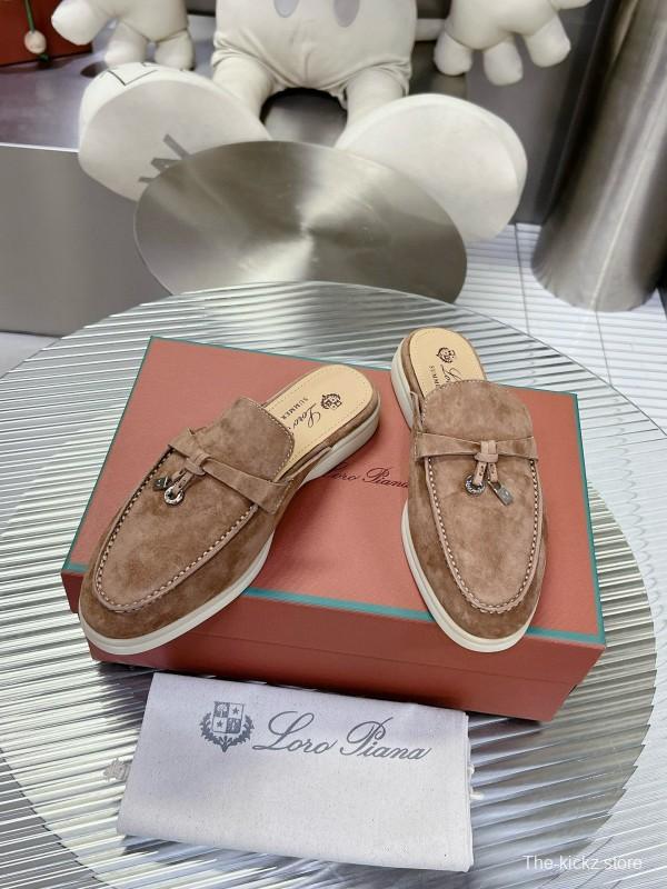 2024 Slippers LP beige suede Half Drag MJ00270