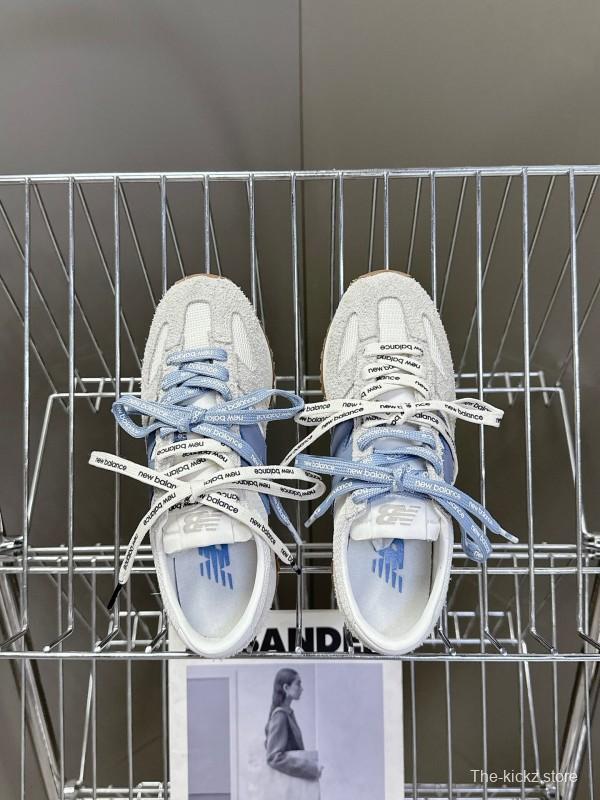 2025 Unisex New Balance Grey White Mesh Suede Running Sneakers