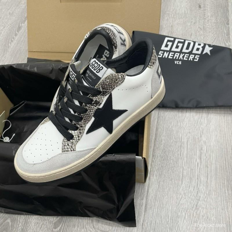 2024 Unisex GGDB White Black Snake Print Leather Suede Sneakers MJ00260