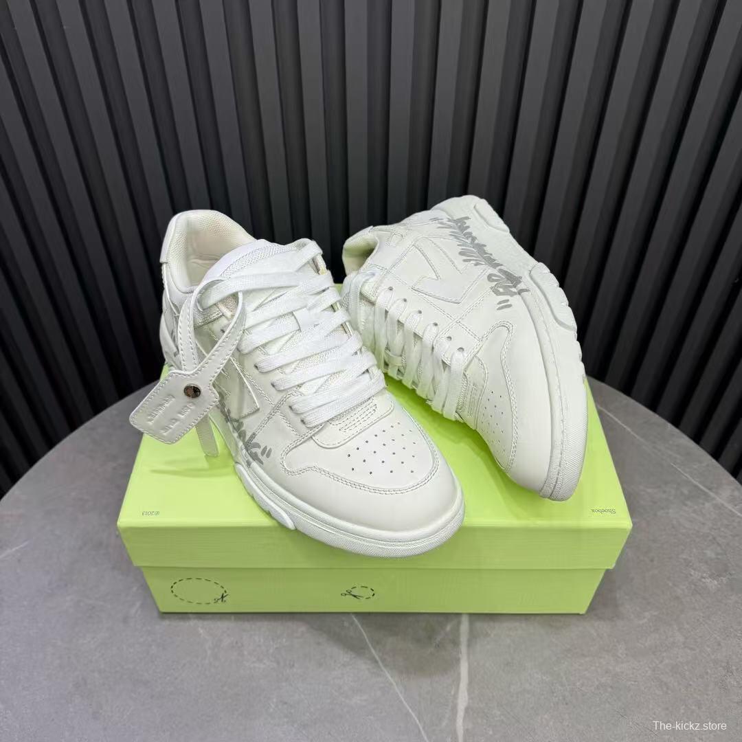 2025 Unisex Off-White White Leather Sneakers KFY00310