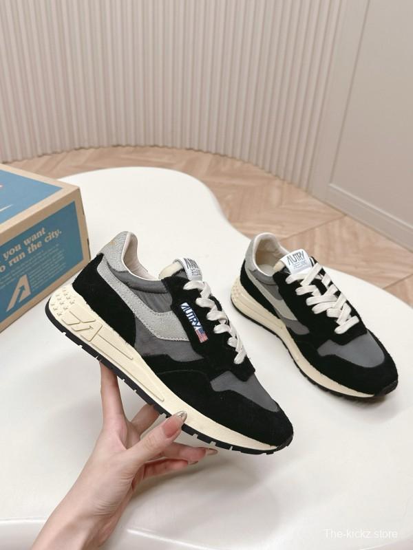 2024 Unisex Autry Black Grey White Leather Mesh Sneakers MJ00330