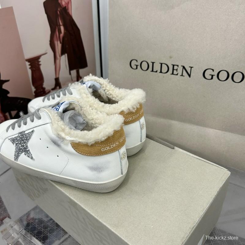 2025 Women GGDB White Silver Leather Sneakers MJ00260