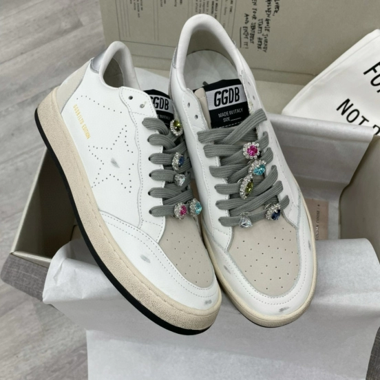 2024 Unisex GGDB white grey leather sneakers MJ00260