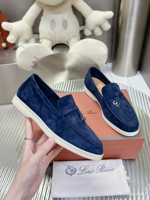 2024 Men LP Navy Suede Loafers
