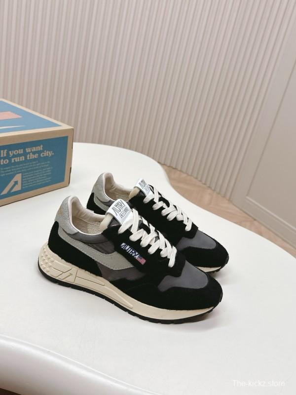 2024 Unisex Autry Black Grey White Leather Mesh Sneakers MJ00330