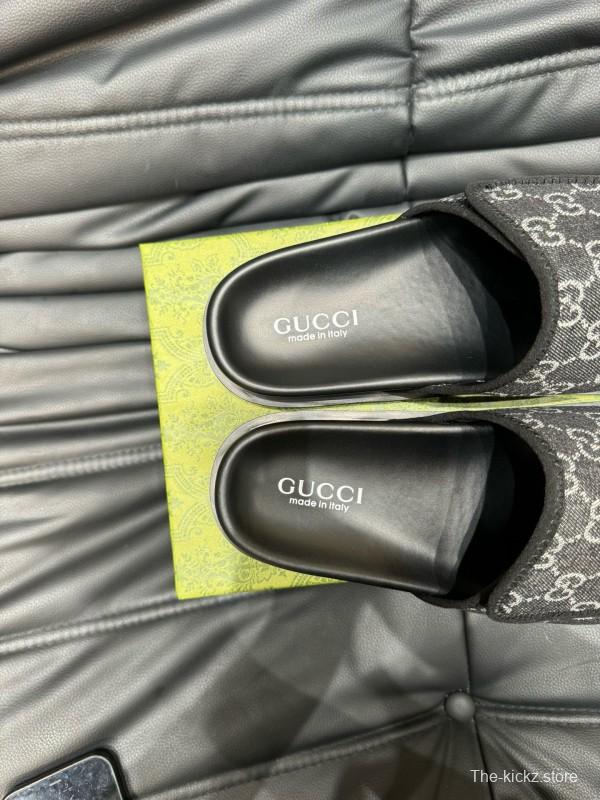 2024 Slippers Gucci Black Fabric Slippers MJ00200