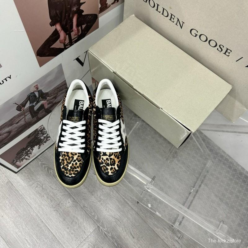 2024 Unisex GGDB Leopard Black White Leather Suede Low Top Sneakers MJ00260