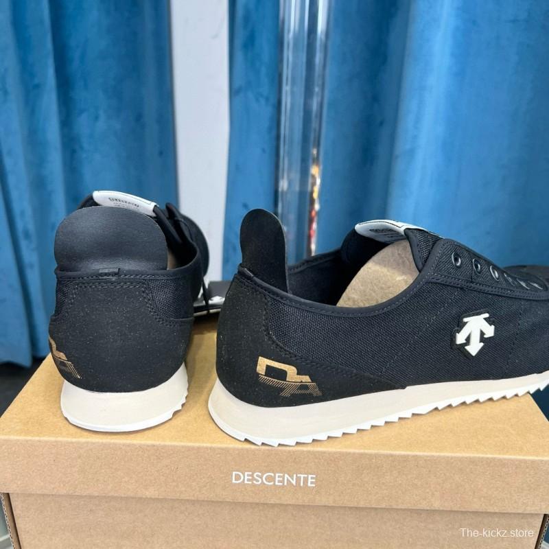 2024 Unisex Descente Black Canvas Plimsolls MJ00280