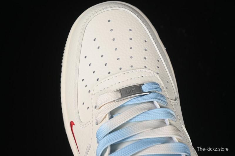 Nike Air Force 1 '07 Low Supreme Collaboration Two-Tone Beige Blue Casual Skate Shoes - XX3168-179