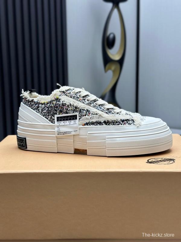 2025 Unisex XVESSEL White Black Canvas Plimsolls Vulcanized AS00260