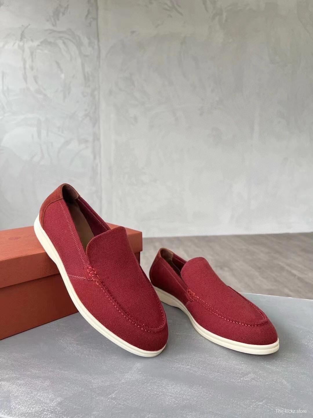 2025 Unisex Le Parmentier Red Wool Blend Loafers AS00280