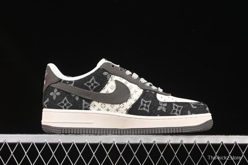 Nike Air Force 1 '07 Low LV Collaboration Black Gold Casual Sneakers - JJ2508-703