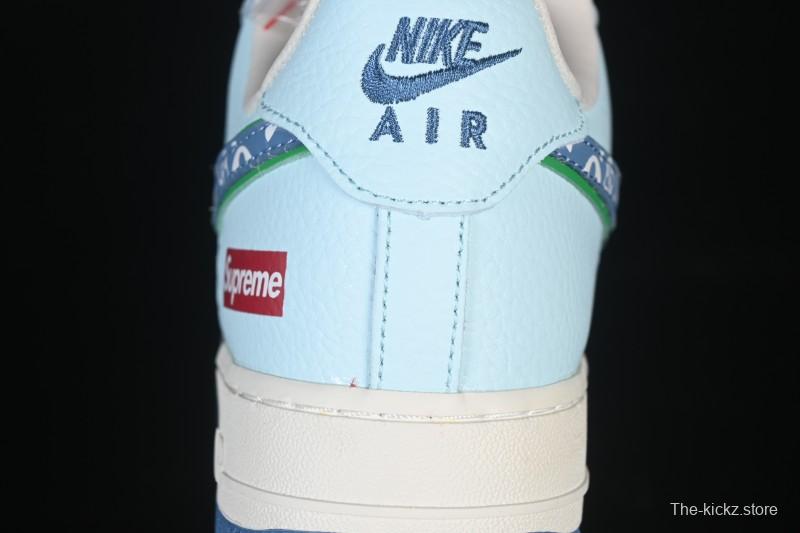 Nike Air Force 1 '07 Low LV Collaboration White Blue Casual Sneakers - YF9511-809
