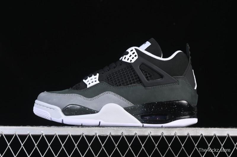 Nike Air Jordan 4 Retro Basketball Shoes with Fear Pack Design - FQ8138-002