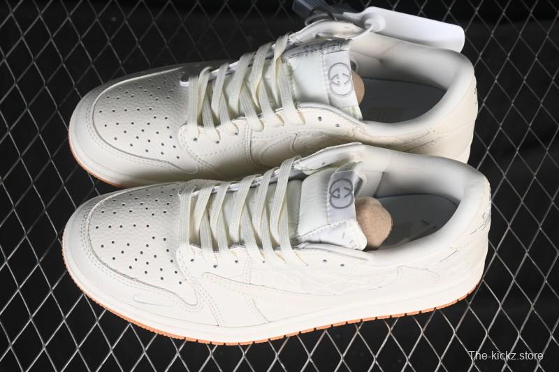 Nike Travis Scott x Fragment Design x Air Jordan 1 Low OG SP AJ1 Low-Top Casual Sneakers - LD2025-049