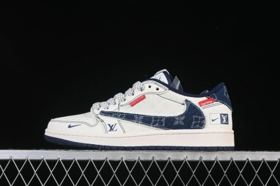 Nike Travis Scott x Fragment Design x Air Jordan 1 Low OG SP AJ1 Low Top Casual Sneakers - CX5050-Y16
