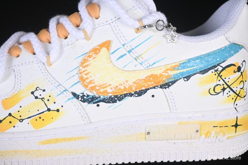 Nike Air Force 1 '07 Low Leo Hand-Painted Doodle Zodiac Series Low-Top Casual Sneakers - 723-822