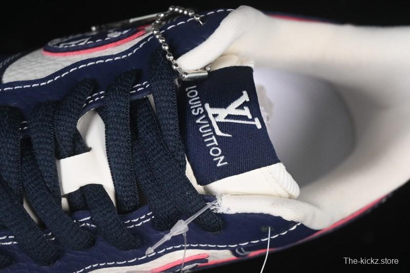 Nike Air Force 1 '07 Low Supreme Collaboration White Blue Wine Red Casual Sneakers - YF9511-801