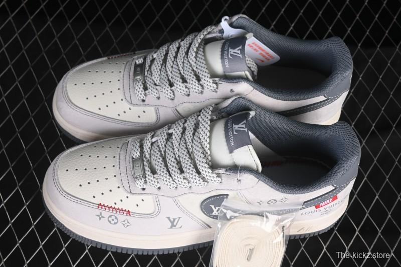Nike Air Force 1 '07 Low LV Collaboration Grey Hook Woven Label Casual Sneakers - CX5050-Y25