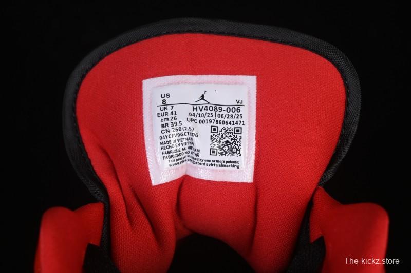 Nike Air Jordan 1 Low AJ1 Patent Leather Black Red Low-Top Casual Sneakers HV4089-006