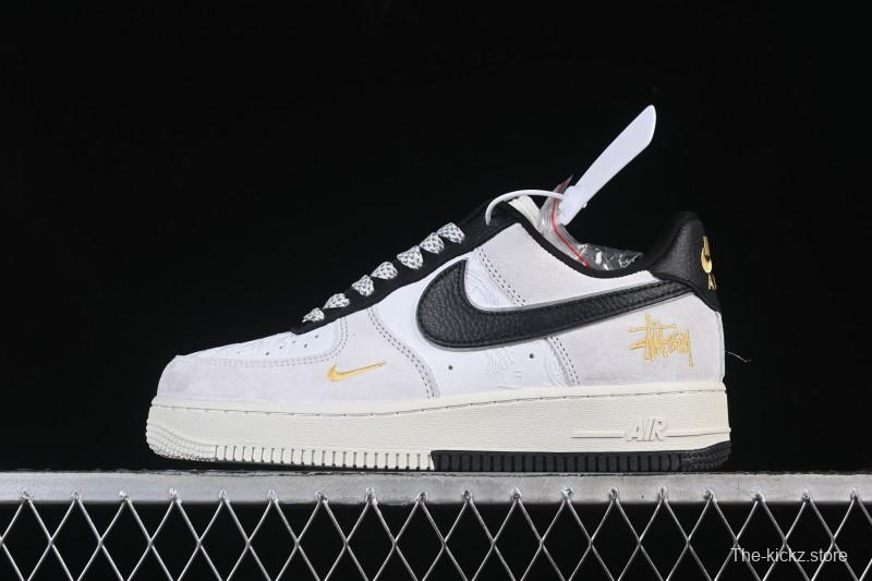 Nike Air Force 1'07 Low Casual Sneakers in White Black Gray - YF9511-805