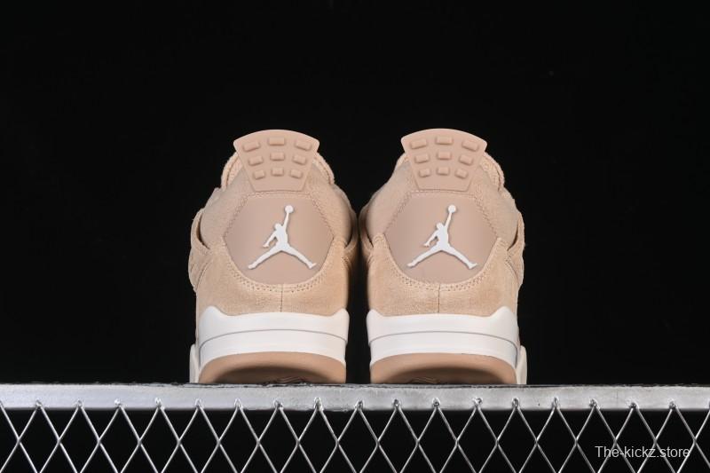 Nike Air Jordan 4 Retro Cozy Girl Warm Yellow Sneakers - HV0823-200