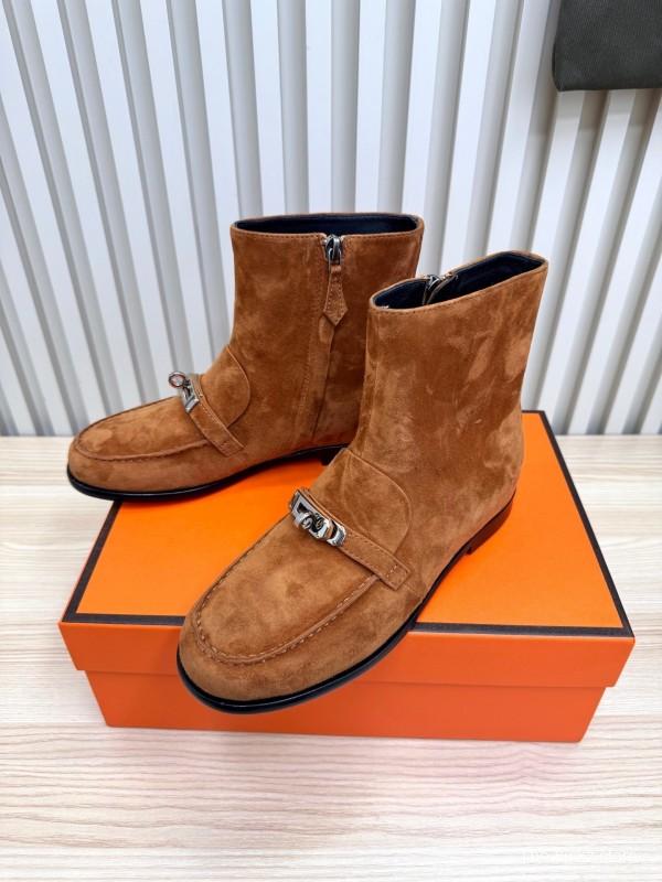 Hermes Kelly Buckle Ankle Boots - LY00390