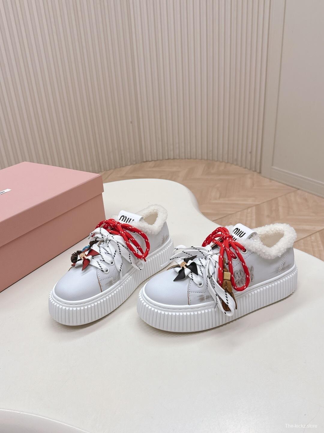 Miu Miu 3D Embroidered Platform Casual Shoes - LY00320/LY00340