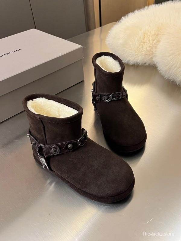 Balenciaga Fall Winter New Buckle Studded Snow Boots - LY00300