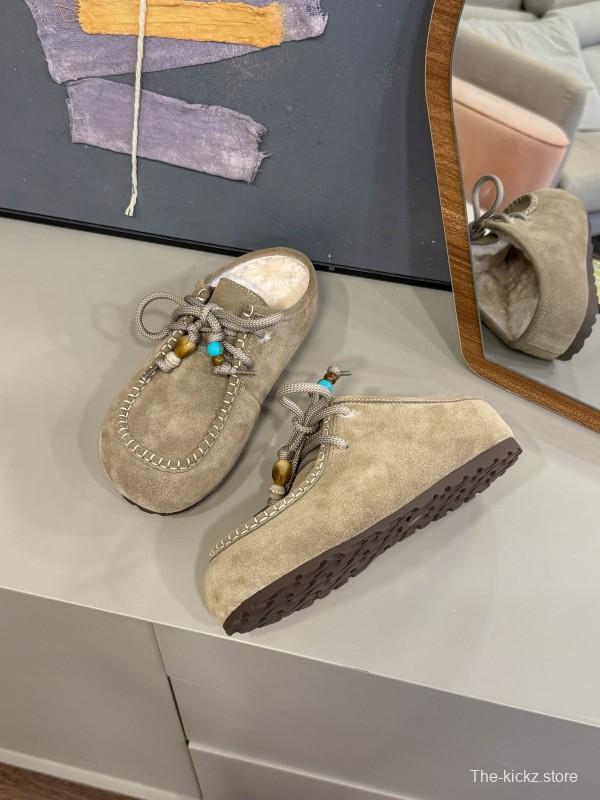 UGG 2025 SS Wool Slippers with Retro Buckle - KFY00240