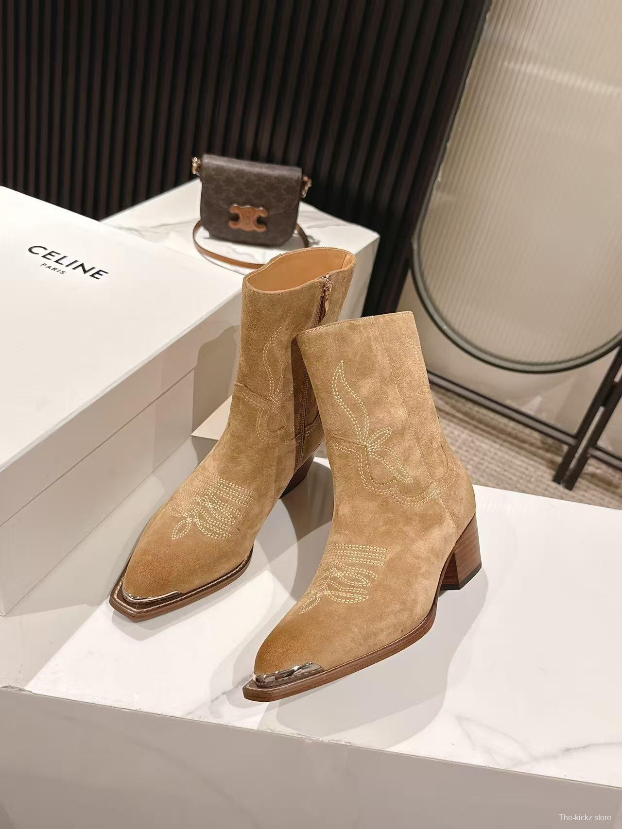CELINE Fall/Winter 2025 Retro Fashion Ankle Boots - LY00440