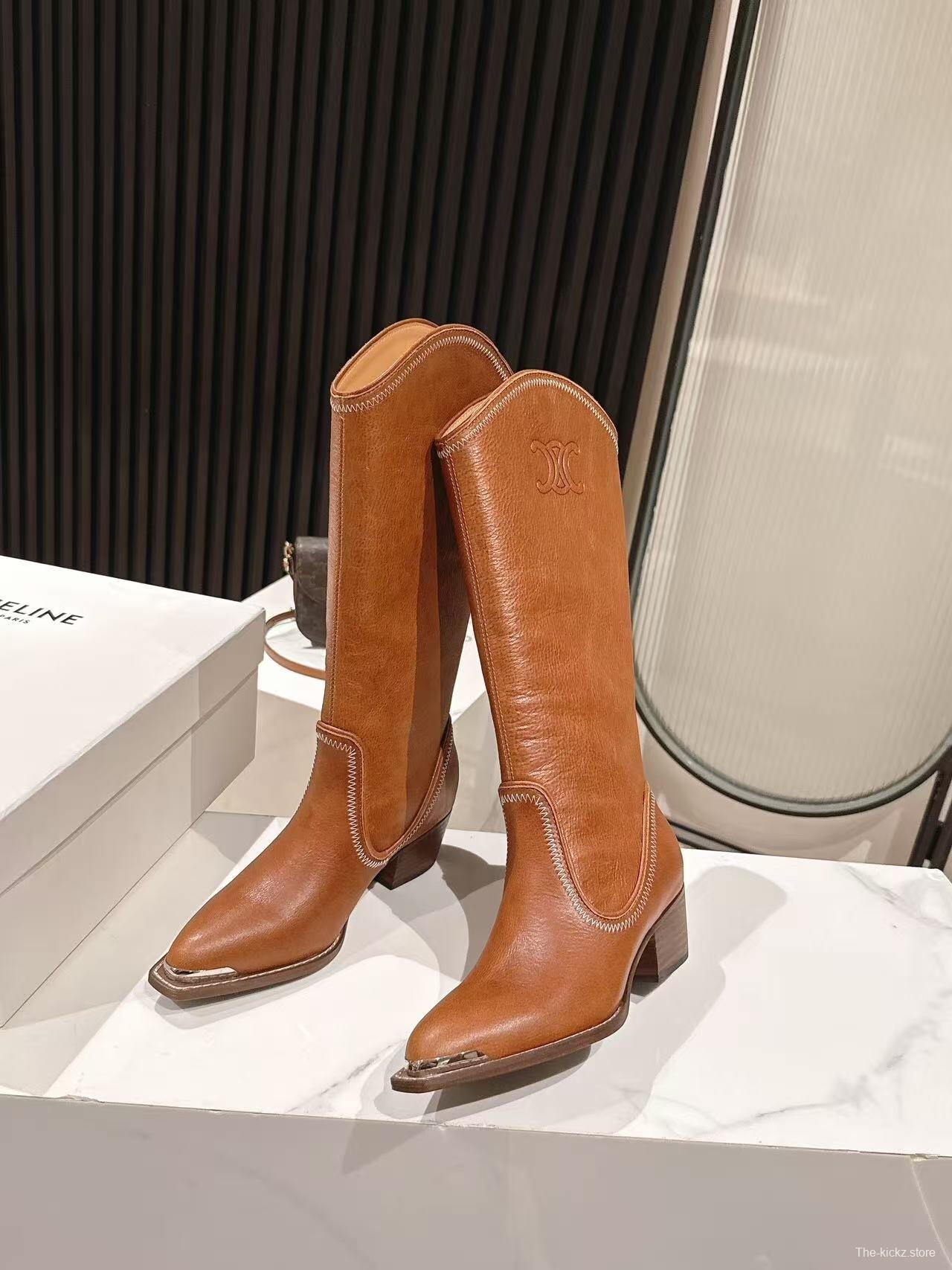 CELINE 2025/SS Fashion Boots Retro European Style Short Boots - LY00500