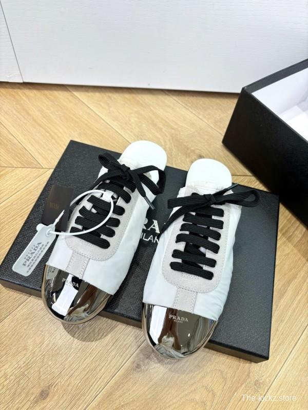 Prada Metal Toe Thin Sole Trainer Casual Shoes - LY00270