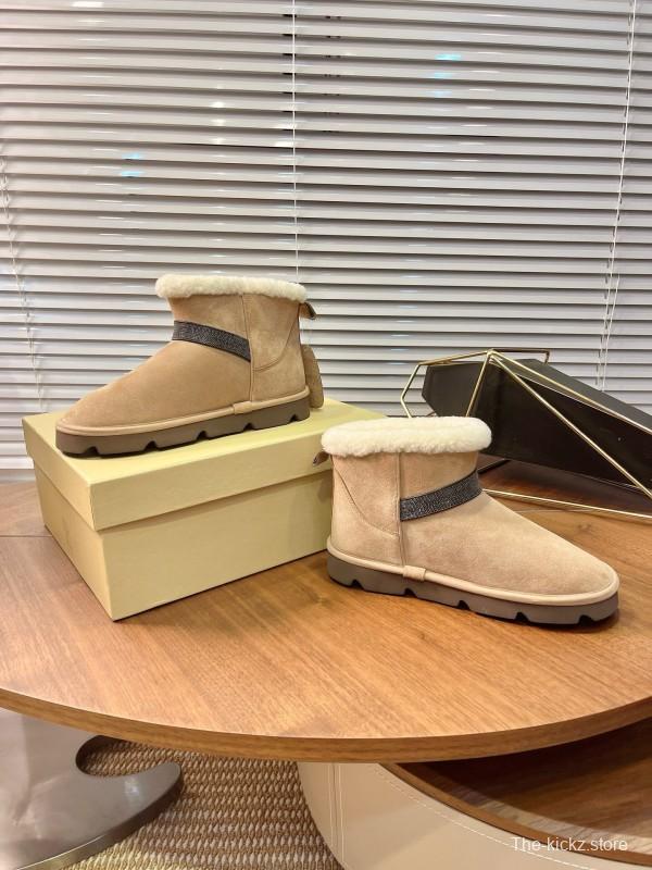 Brunello Cucinelli Winter New Snow Boots Lamb Fur Buns Boots - AS00350