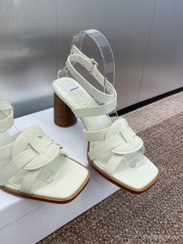 Dior D-Club Spring Summer New Jelly Color Hollow Layered Cross Strap High Heel Women Shoes - KFY00290