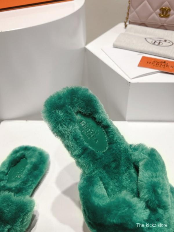 Hermès Fall/Winter 2025 Flat Wool Slippers - LY00240