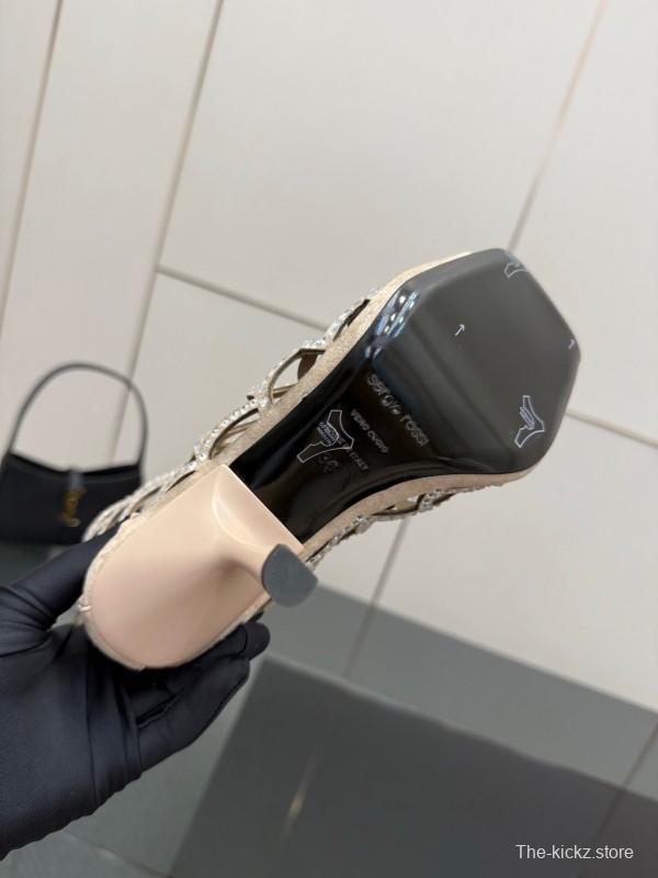 Sergio Rossi Mermaid Sandals 2025/SS Collection with Fishnet Design - KFY00470