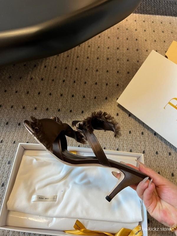 The Row 25ss Handwoven Bow Slippers - KFY00280