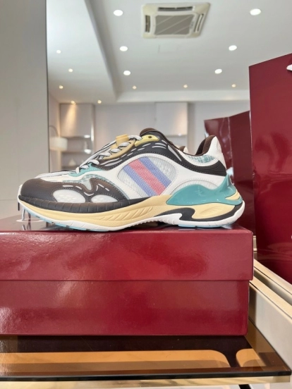 Gucci 2025/SS Series 2.0 Sneakers with Retro-Futuristic Design and Reflective Stripes - LY00460