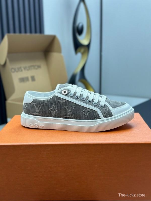 Louis Vuitton Time Out Series Monogram Animal Print Casual White Sneakers - Time Out